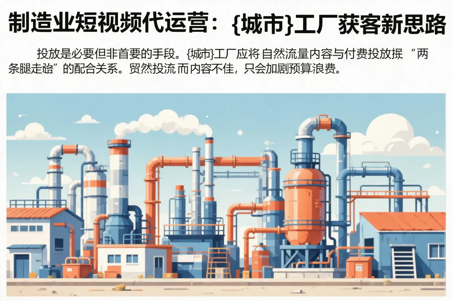 制造业短视频代运营：邱县工厂获客新思路